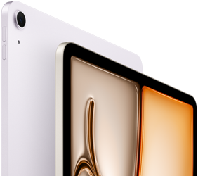 iPad Air, Violett, Vorderseite, Rückseite, 12 MP Weitwinkel-Rückkamera oben links